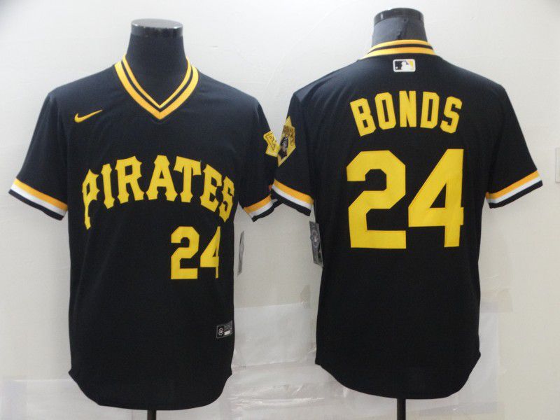Men Pittsburgh Pirates #24 Bonds Black Game 2021 Nike MLB Jersey->los angeles dodgers->MLB Jersey